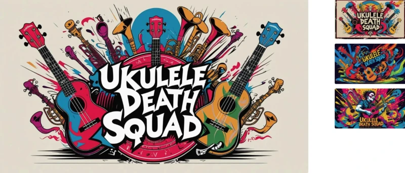 Canva AI-generated band shirt design