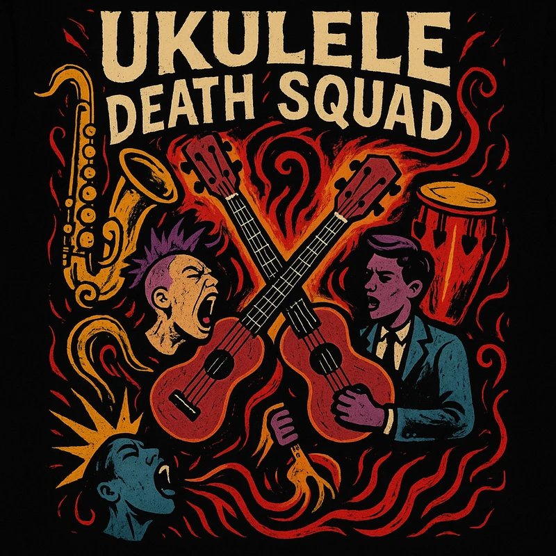 ChatGPT AI-generated band shirt design