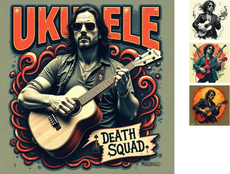 Freepik AI-generated band shirt design