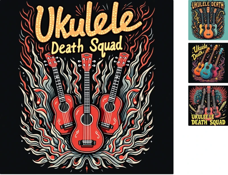 Leonardo AI-generated band shirt design